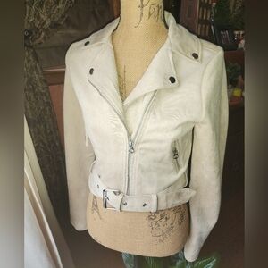 Love Tree Cream Suede Jacket